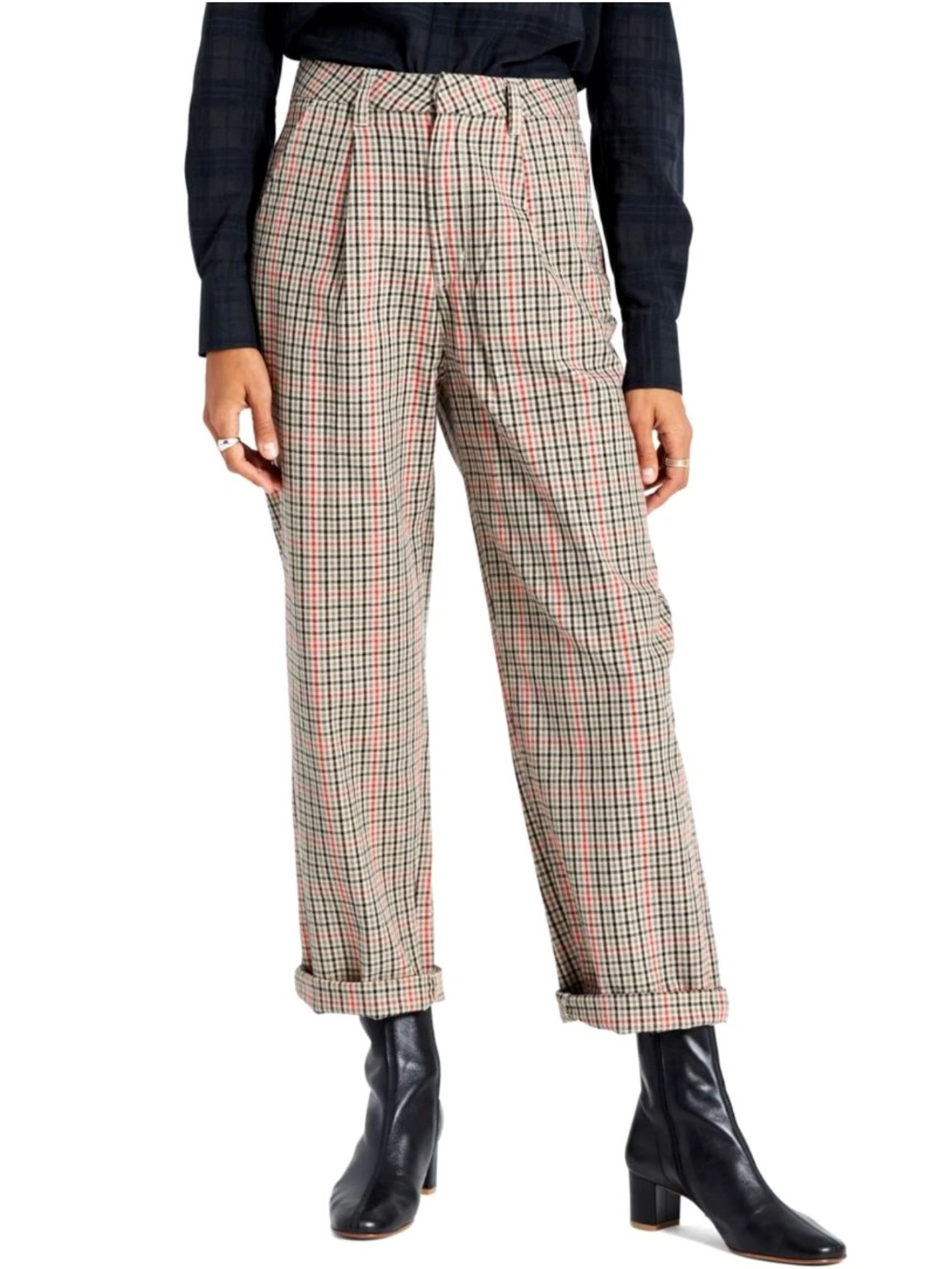 Brixton victory trousers with plaid pattern